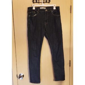 Skinny stretch blue denim jeans
